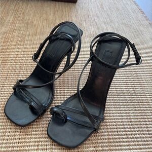 Topshop Black Strappy Heels
